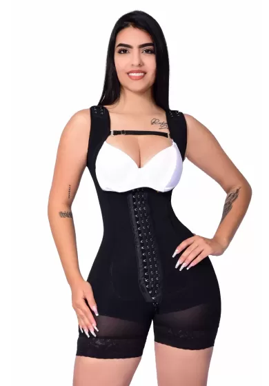 Sleeveless Shapewear Shorts Ref. 1000 Hourglass | Pre-Shaped Butt & Perineal Closure – Fajas Espinela