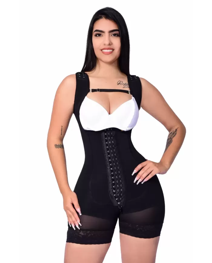 Sleeveless Shapewear Shorts Ref. 1000 Hourglass | Pre-Shaped Butt & Perineal Closure – Fajas Espinela