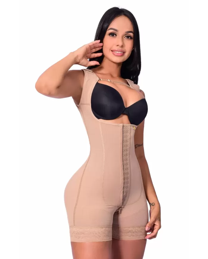 Sleeveless Shapewear Shorts Ref. 1000 Hourglass | Pre-Shaped Butt & Perineal Closure – Fajas Espinela