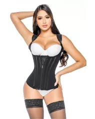 813 - Chaleco con broches de 3 hileras con cierre